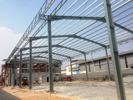 Industrial steel structure in progress