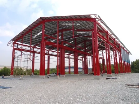 Large-span steel frame construction