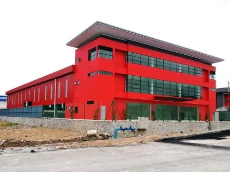Completed office and factory building