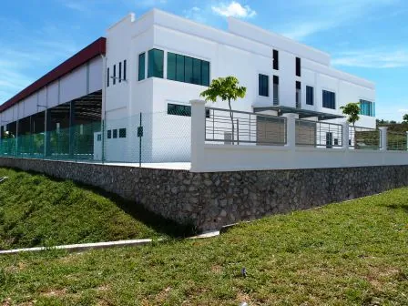 Completed factory and office exterior