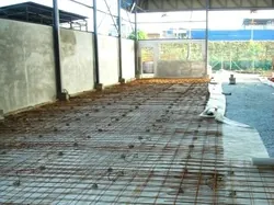 Reinforced floor slab preparation
