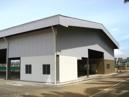 Completed standalone factory building