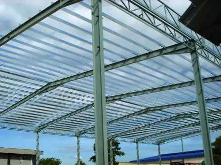 Steel roof truss framing