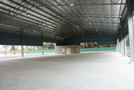 Completed industrial workshop interior