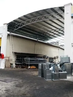 External steel canopy structure