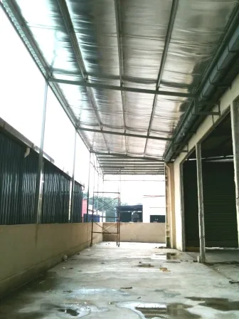 Covered factory passageway