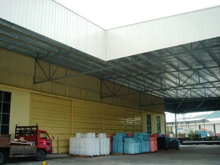 Loading-bay canopy construction