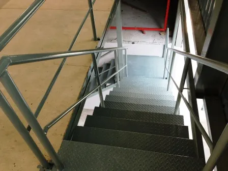 Fabricated steel staircase