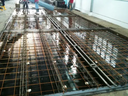 Reinforced floor slab